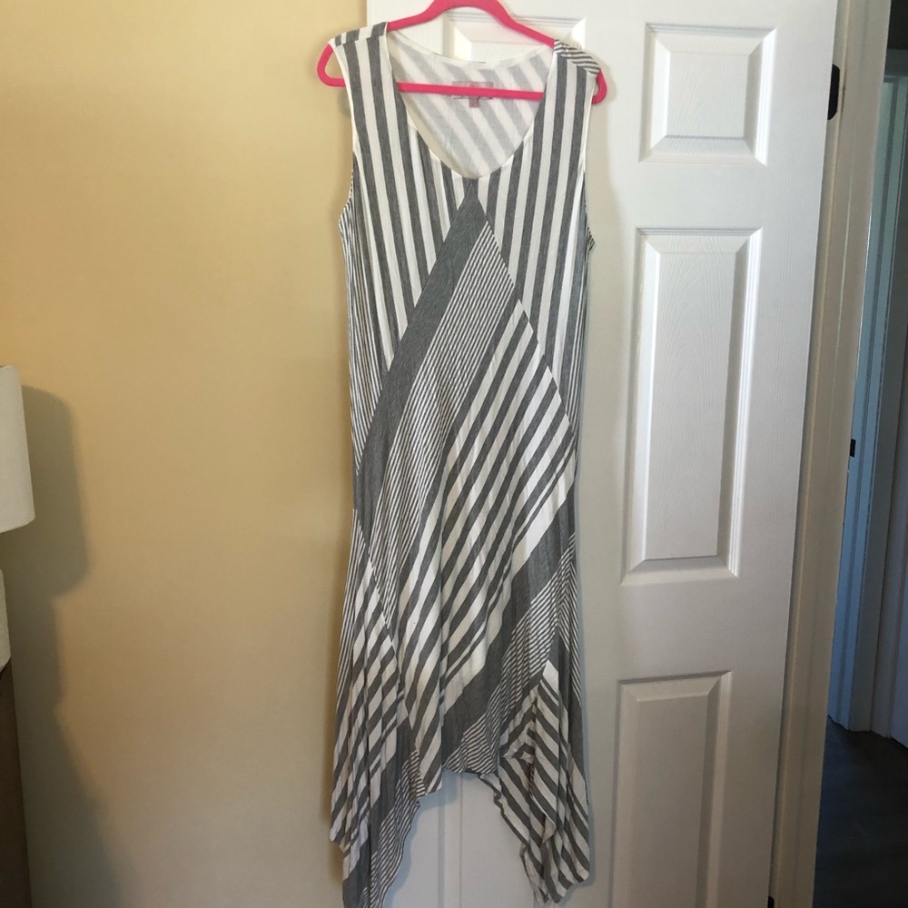 Laurie felt 1X grey sleeveless dress